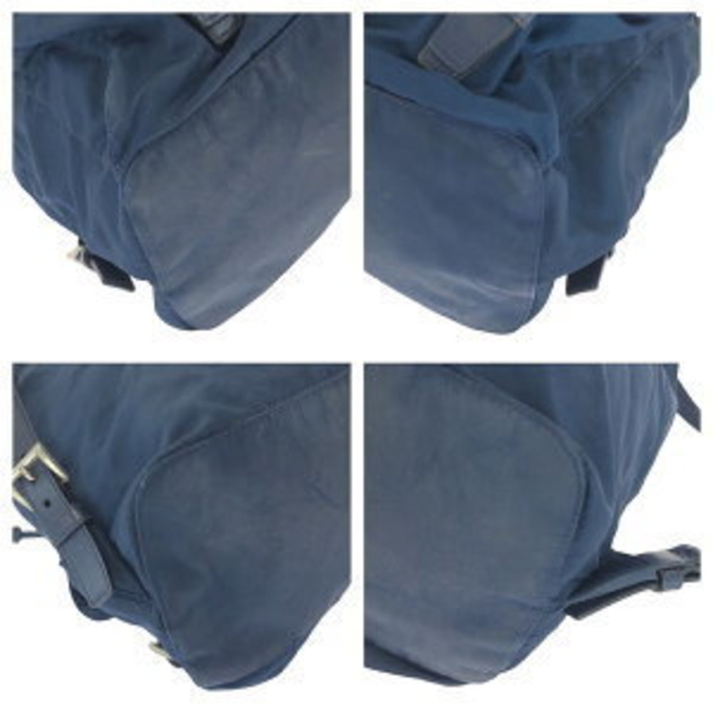 Prada Backpack Triangular Tessuto Blue Nylon - image 3